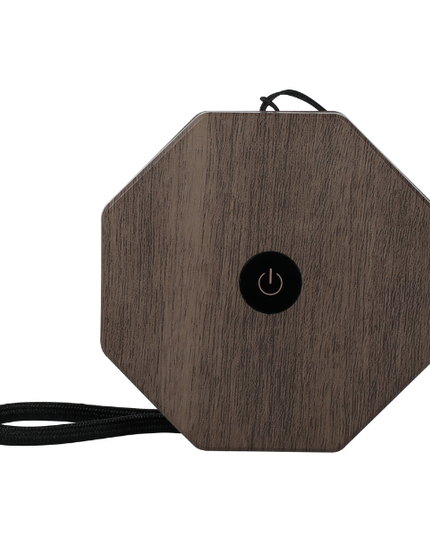Mini lampe torsadée hexagonale en Noyer