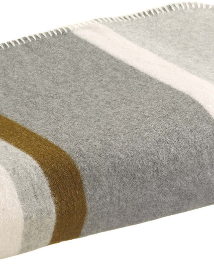 Plaid et jeté de lit - jacquard aspect laine feutrée - Perle