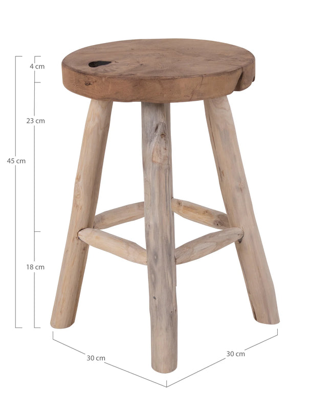 Tabouret en teck Badia