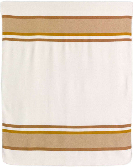 Plaid et jeté de lit - jacquard aspect laine feutrée - ivoire