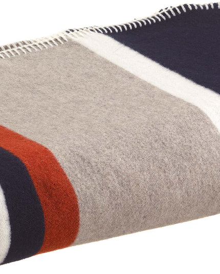 Plaid et jeté de lit - jacquard aspect laine feutrée - Marine