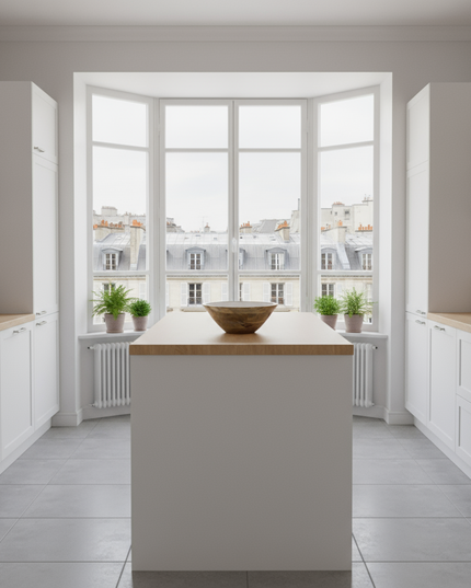 Saladier en bois de manguier - laqué blanc