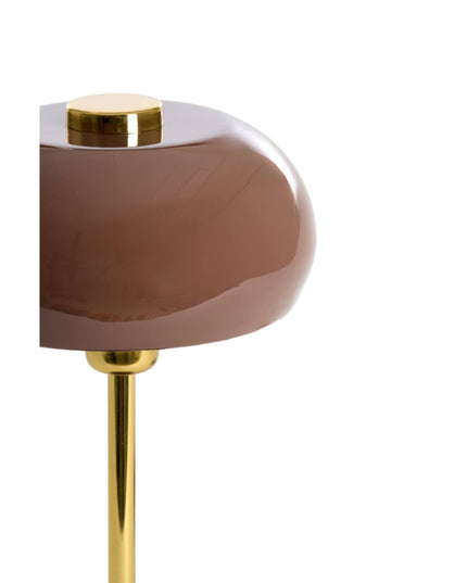Lampe de table SURIN brun foncé brillant+or