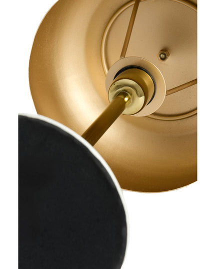 Lampe de table SURIN brun foncé brillant+or