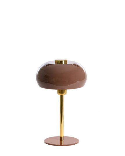 Lampe de table SURIN brun foncé brillant+or
