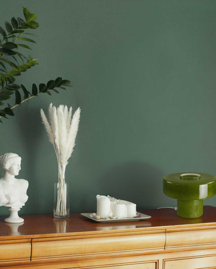 Lampe à poser verre coloré style rétro Foza: Vert kaki