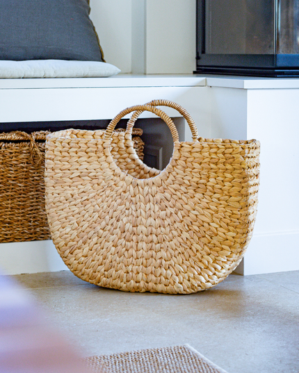 Sac tressé en jacinthe d'eau - Summer