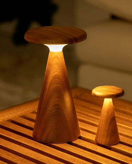 Lampe de table Sylva: Mini Noyer