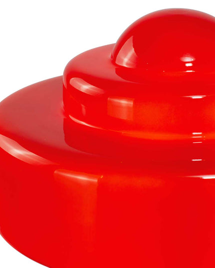 Lampe à poser en verre coloré et métal chromé Zéni: Orange