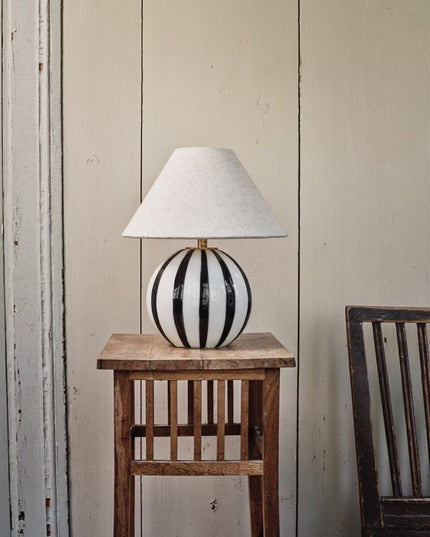 Lampe de table Alba Opal Noir/Blanc
