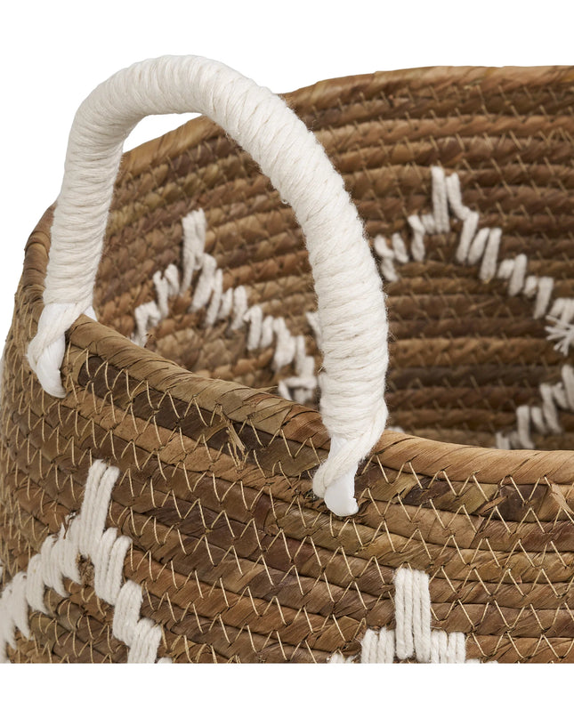 Paniers Altea, feuille de bananier, naturel/blanc cassé, lot de 2
