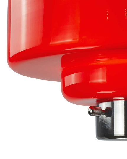 Lampe à poser en verre coloré et métal chromé Zéni: Orange