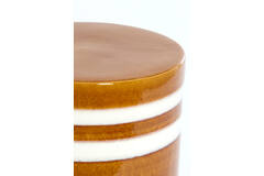 Table d'appoint en ceramique caramel 42x34