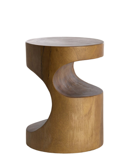 Table d'appoint Ø 35 x 46 cm LINDOSO, bois naturel