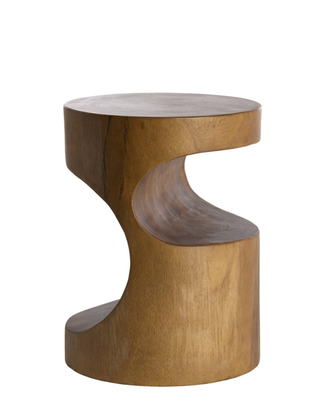 Table d'appoint Ø 35 x 46 cm LINDOSO, bois naturel