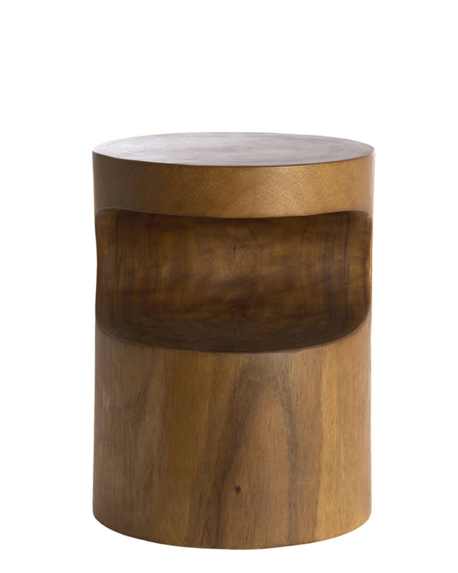 Table d'appoint Ø 35 x 46 cm LINDOSO, bois naturel