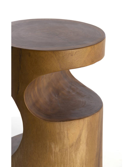 Table d'appoint Ø 35 x 46 cm LINDOSO, bois naturel
