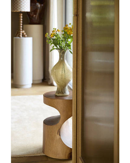 Table d'appoint Ø 35 x 46 cm LINDOSO, bois naturel