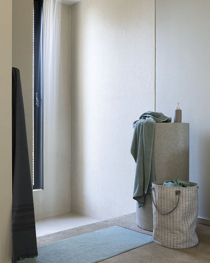 Serviette et Drap de douche/bain Bora - 100% coton - couleur sauge