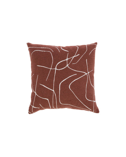 Coussin ROYCE terra-blanc - 45x45