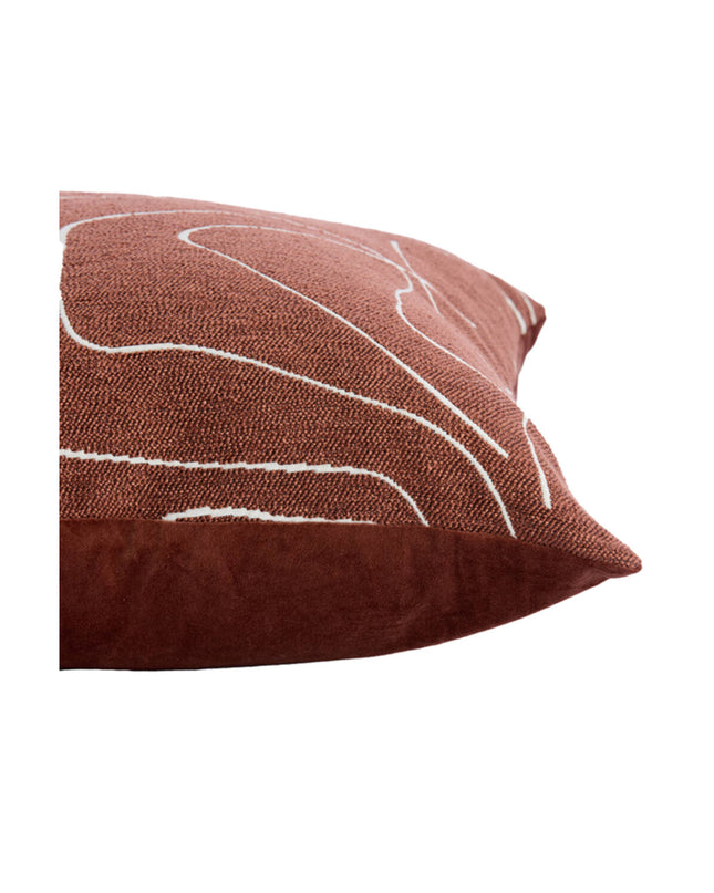 Coussin ROYCE terra-blanc - 45x45