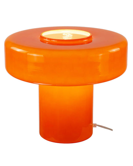 Lampe à poser XXL en verre coloré et style rétro Foza Maxi : Orange