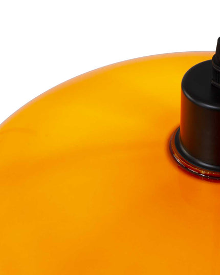Suspension en verre coloré style rétro Népi: Orange