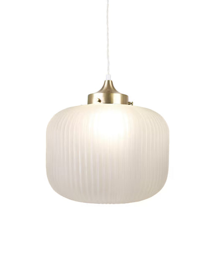Suspension Eli avec cordon torsadé Laiton/Givré Grande taille