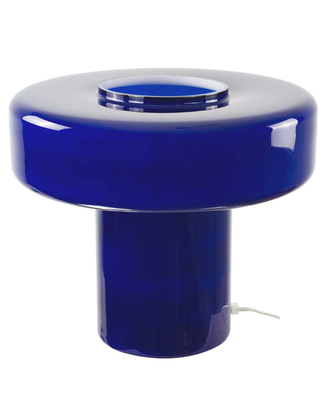 Lampe à poser XXL en verre coloré et style rétro Foza Maxi : Orange