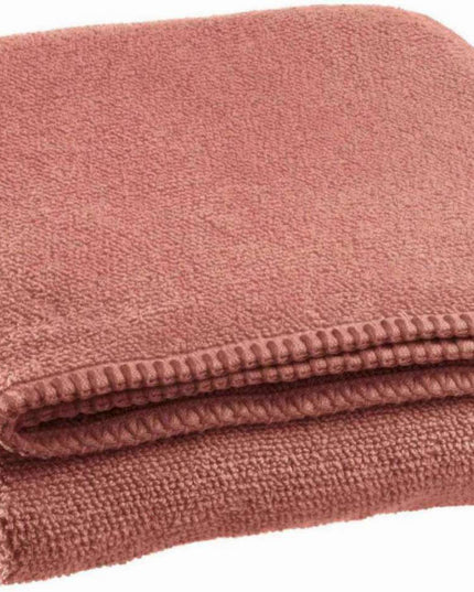 Serviette et Drap de douche/bain Bora - 100% coton - couleur terracotta