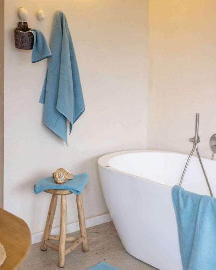 Serviette et Drap de douche/bain Bora - 100% coton - couleur quartz