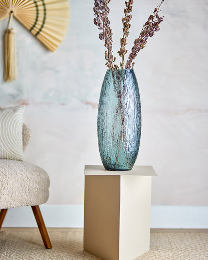 Vase Brock, gris , en verre