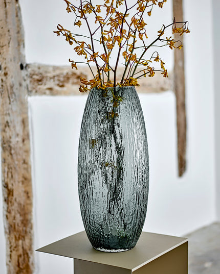 Vase Brock, gris , en verre