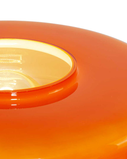 Lampe à poser XXL en verre coloré et style rétro Foza Maxi : Orange