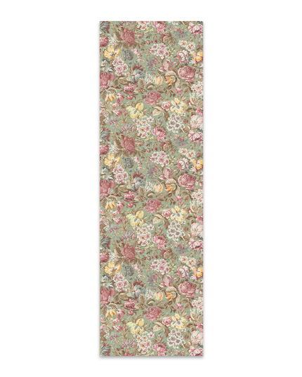Chilienne - Transat jardin floral avec châssis bois: Avec châssis en bois