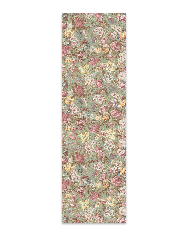 Chilienne - Transat jardin floral avec châssis bois: Avec châssis en bois