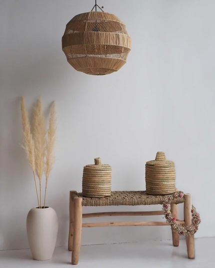 Boîte berbère en paille de riz - Malou