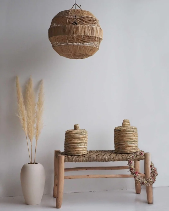 Boîte berbère en paille de riz - Malou