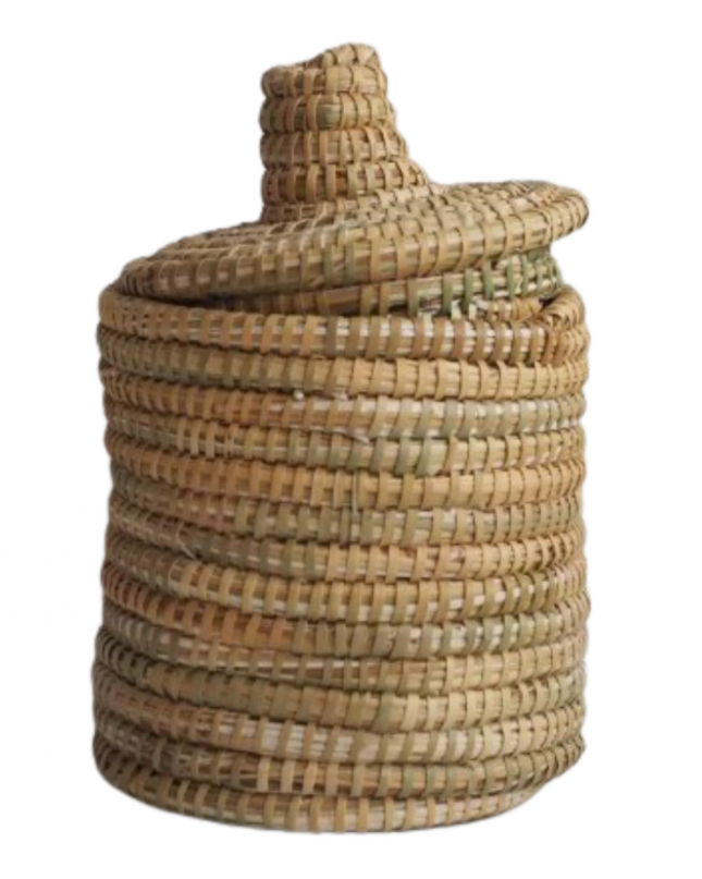 Boîte berbère en paille de riz - Malou