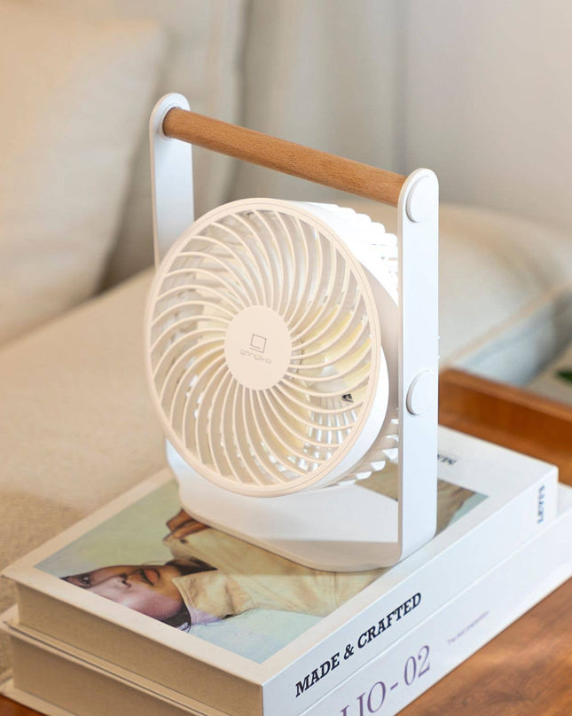 Ventilateur Portable Lyra: Blanc lunaire