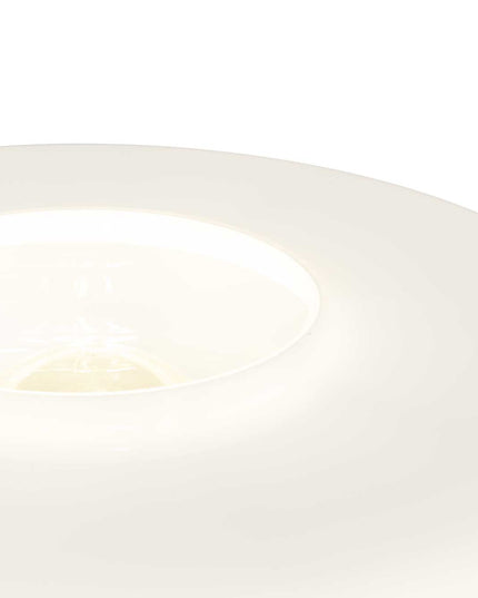 Lampe à poser XXL en verre coloré et style rétro Foza Maxi : Blanc