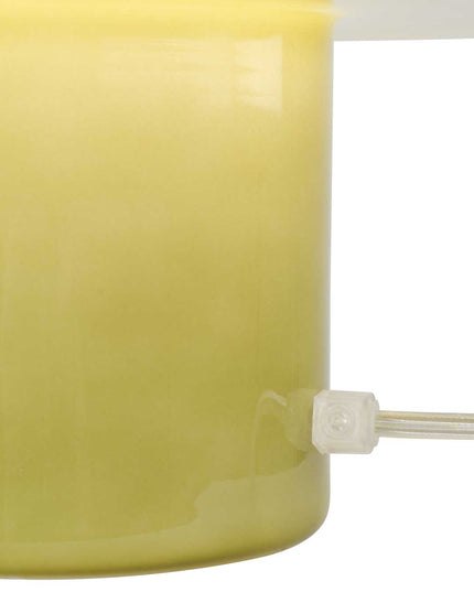 Lampe à poser verre coloré style rétro Foza: Vert kaki