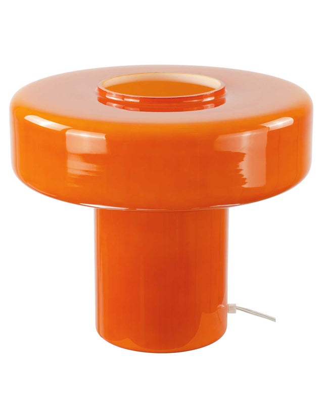 Lampe à poser XXL en verre coloré et style rétro Foza Maxi : Orange