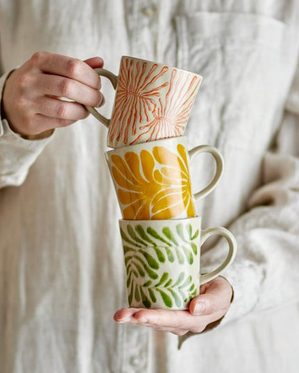 Mug Fauni - en gres - set de 3