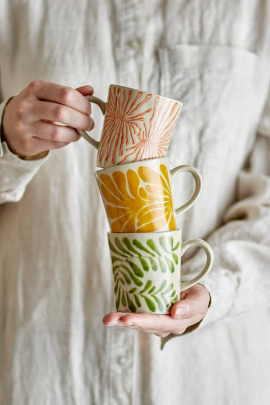 Mug Fauni - en gres - set de 3