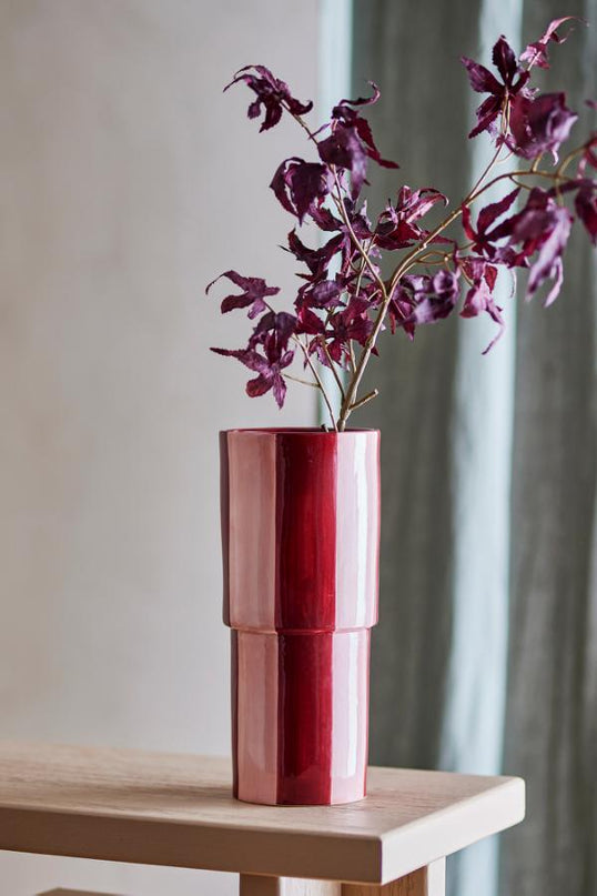 Vase Floki, Rouge , Gres