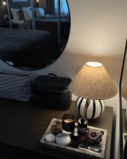 Lampe de table Alba Opal Noir/Blanc