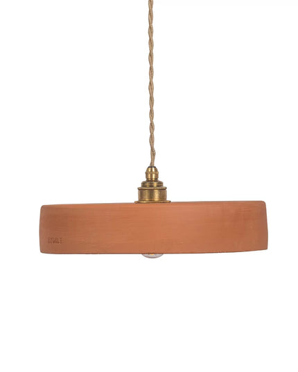 Suspension en terre cuite ocre Taille L