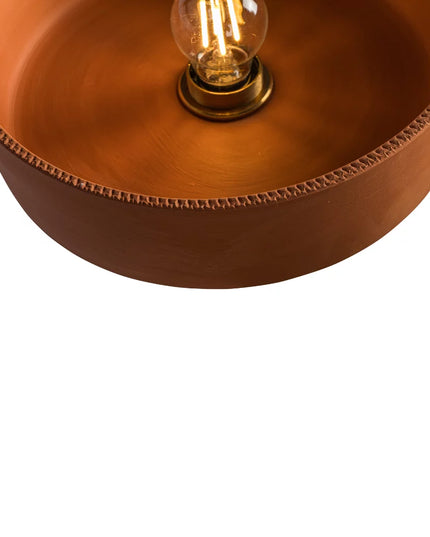 Suspension en terre cuite ocre S