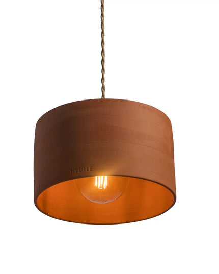 Suspension Odile en terre cuite Ocre